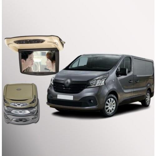 BigBigRoad For Renault Trafic Car Flip Down Monitor LED Digital Screen Overhead Multimedia Video 10.1 inch DVD