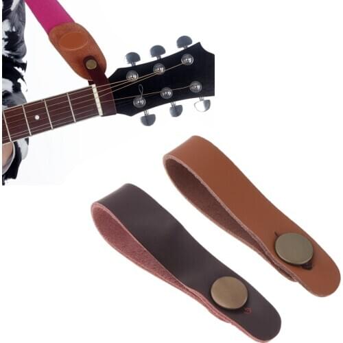 Genuine Leather Guitar Strap Holder Button Safe Lock for Acoustic Electric Classic Guitar Bass Accessories