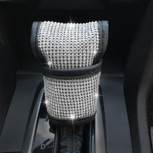 Rhinestones Bling Bling Crystal Car Shift Gear Cover Handbrake Cover Auto Seat Belt Cover Pad Decorations Interior Accessories