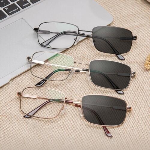 Titanium Photochromic Reading Glasses Women Men Presbyopia Hyperopia Eyeglasses Eyewear Diopters +1.0 1.5 2.0 2.5 3.0 3.5 Unisex