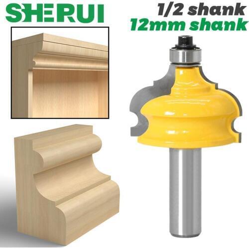 SHERUI 1PC 12mm 1/2" Shank Wood Cutter Classical Bead Molding Edging Router Bit Milling Cutter for Woodworking fresa Bits