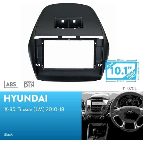10.1 inch Car Radio Facia for HYUNDAI ix35 iX-35, Tucson iX 2010+ Fascia Dash Kit Install Panel Adapter Bezel Trim Console Plate