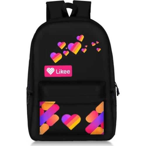 17 inch Likee Video App School Bag For Teenage Girl Boy Children Knapsack Daypack Women Men Travel Laptop Bags College Backpack