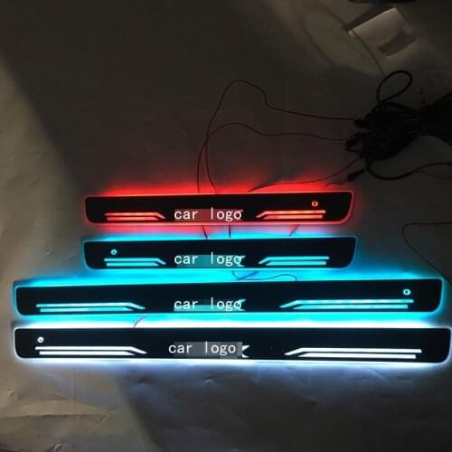 4PCS Welcome Pedal Car Exterior Parts LED Door Sill Scuff Dynamic Streamer light For reiz mark x