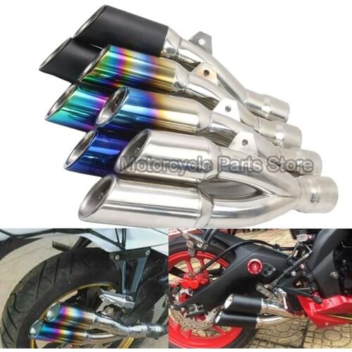 51MM Universal Motorcycle Thunderbolt Modified Exhaust Muffler Pipe With DB Killer For CBR190 Pitbike Escape Moto