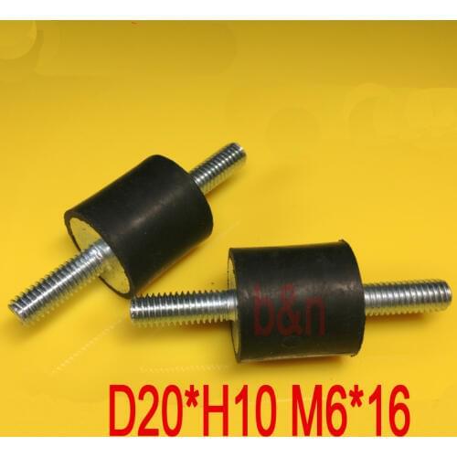 D20*H10 M6*16 M6 thread VV anti Vibration rubber damper rubber shock absorber Two head bolt rod Motor damping shock pad screws