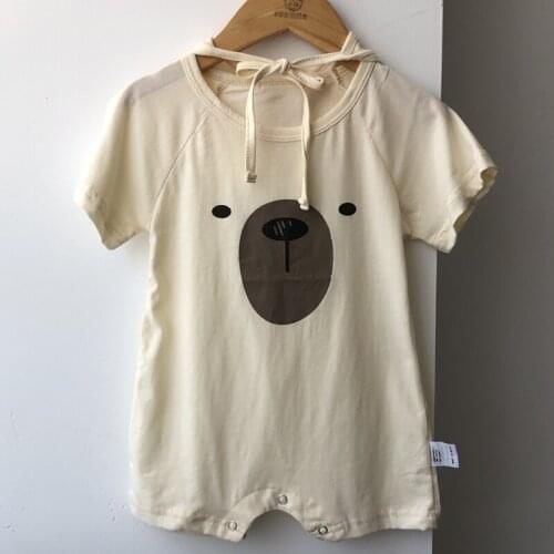 Newborn Baby Girl Short Sleeve Jumpsuit + Hat 2Pcs Solid Grey Casual Romper Outfits Baby Clothes Summer Kids Baby Suit