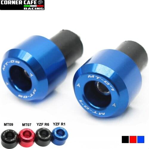 For YAMAHA YZF R1 R6 R1S R1M MT07 MT09 FZ07 FZ09 Handle Bar End Weight Slider Plug Cover Cap Protector Laser Logo MT-07 MT-09