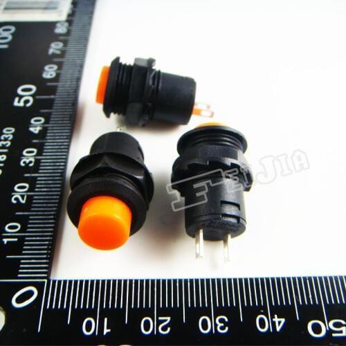 DS-425A Button color Orange 1A/250VAC OFF-ON 2Pin Self-locking Push Button Switch 20Pcs/lot