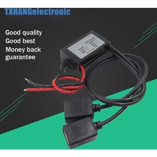 Dual Doble 2 Puertos USB Universal para Coche DC-DC Convertidor de 12V 5V 3A 15W Adaptador de Corriente diy electronics