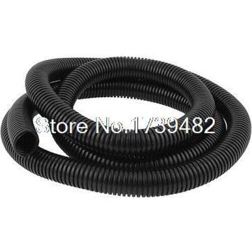 20mmx25mm Dia Flexible Corrugated Conduit Tube Pipe Hose Tubing Black 2M