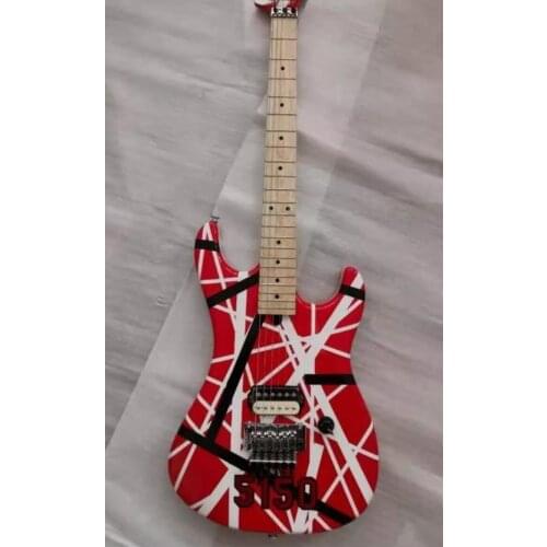 The maple finger board with color bar pattern of double rocking electric guitar body can be changed according to the requirement