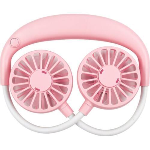Lazy Hanging Neck Fan Handsfree Air Cooler USB Charging Electric Cooling Fan L69D