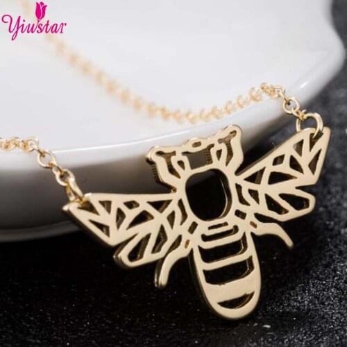 Hot Sale Fashion Girls Cute Animal Bee Cartoon Anime Stainless Steel Jewelry Korean Style Punk 2020 Trend Kpop