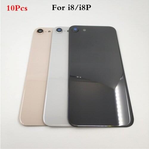 10Pcs For iPhone 8 Plus Back Battery Glass Cover Rear Door Housing Case For iPhone 8 8G Back Glass Panel With Camera Frame Lens
