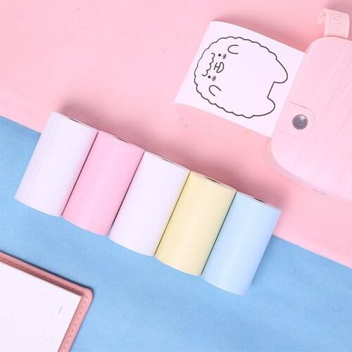 Printable Sticker Paper Roll Self-Adhesive Thermal Paper for PeriPage A6 Thermal Printer PAPERANG P1/P2 Mini Photo Printer