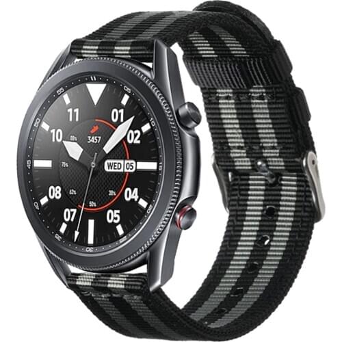Nylon Wristband for Samsung Galaxy Watch 3 45mm 41mm Strap 20mm 22mm Breathable Bracelet for Active2 40mm 44mm/Galaxy Watch 46mm