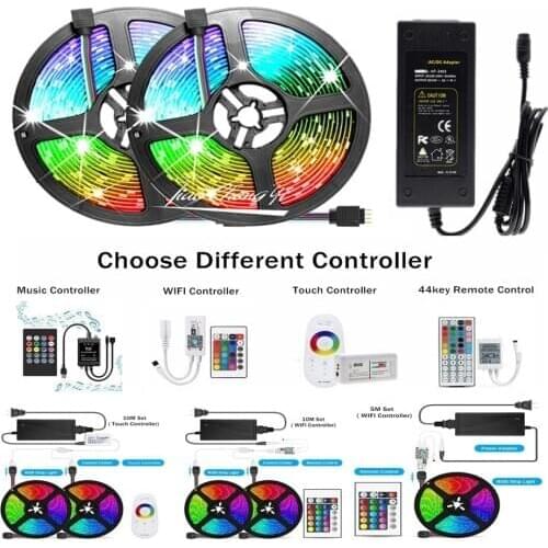 RGB RGBWW RGBW Led Strip 5M/set 10M/set 5050 Led Tape Light DC12V 60LEDs/m Ribbon Flexible Led rgb Light With WIFI Music Remote