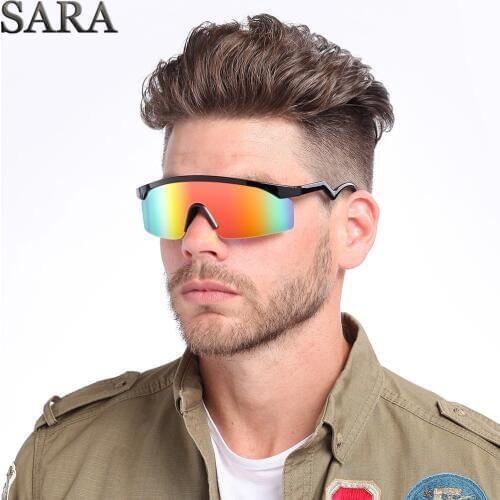 New Sunglasses Women Outdoor Sports Sun Glasses Men UV400 Eyewear Mirror Lens Shades gafas de sol With Box