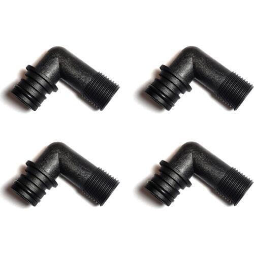 SURGEFLO / FLOJET 20381-008 Quad Port Fittings - 1/2" Male QEST. - 90° Elbow