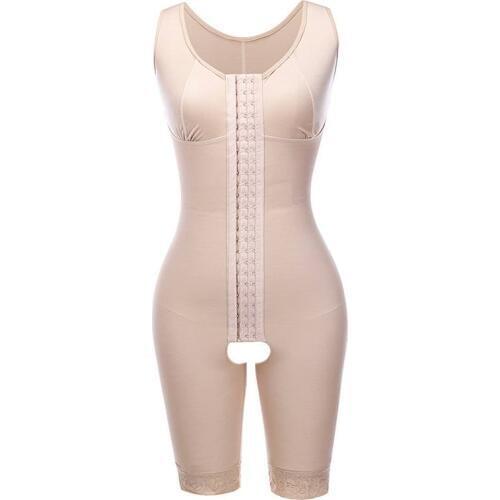 Full Body Shaper Slimming Bodysuit Vest High Compression Waist Shaper Thigh Waist Trainer Corset Shapewear With Buckle & Hooks