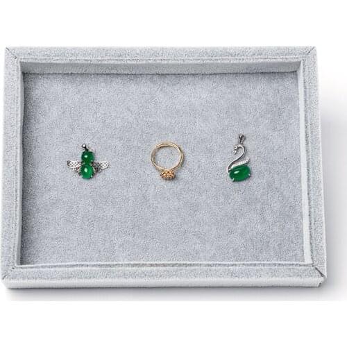 High Quality Oem Elegant Ice Velvet Jewellery Display Tray Set with Pillow Cushion