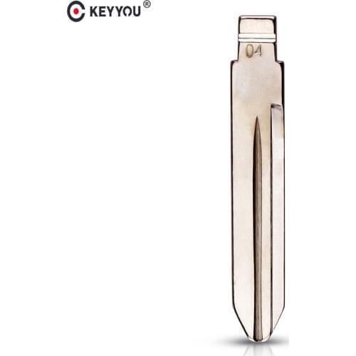 KEYYOU Replacement Metal Blank Uncut Flip KD Remote Key Blade Type #04 For Chrysler 300C Jeep Dodge Auto Car CY24 Key Blade