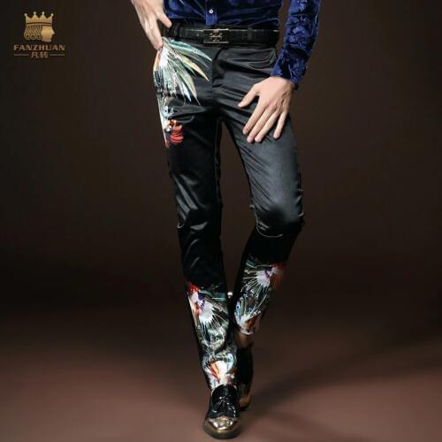 Fanzhuan Free Shipping New fashion male trousers mens casual Slim spring black slim personality 518030 in stock Pencil Pants