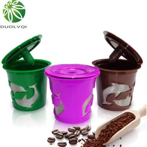 Duolvqi 1pc Refillable Coffee Capsule For K-cup Reusable Filter For Keurig 2.0 Machines Coffee Tea Tool Capsules Reusable Filter