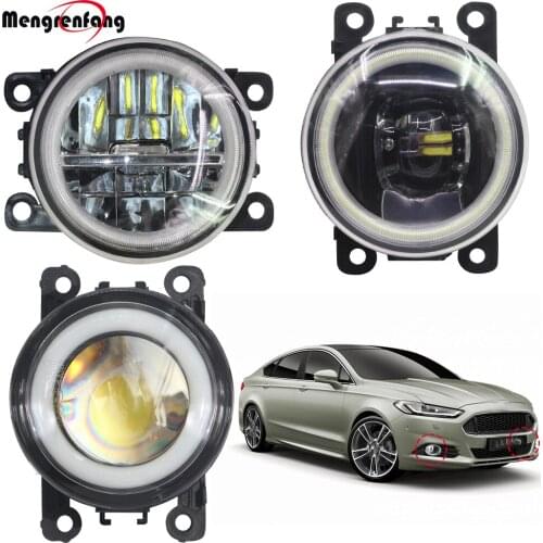 2 Pieces Car Fog Lamp LED Halo Ring Angel Eye DRL Daytime Running Light 12V For Ford Mondeo Fusion 2013 2014 2015 2016