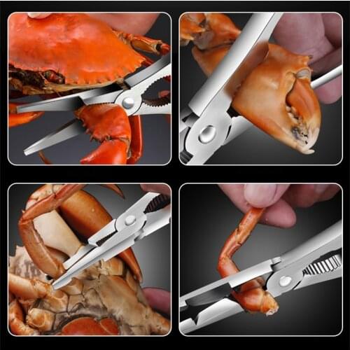 2Pcs Stainless Steel Seafood Cracker Pick Fork Set For Crab Lobster Gadgets New