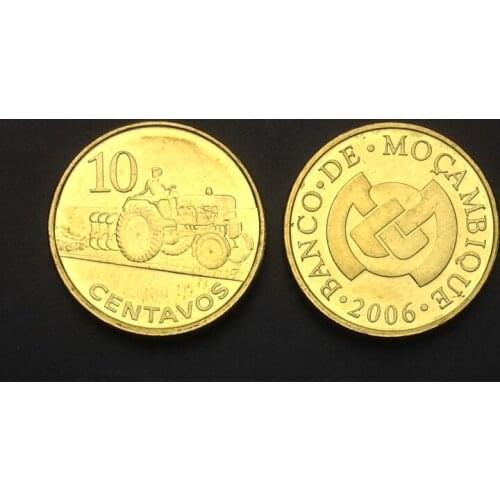 Mozambique 10 Centimes 2006 Genuine Original Coins 100% Real Issuing Collection Coins Unc Africa