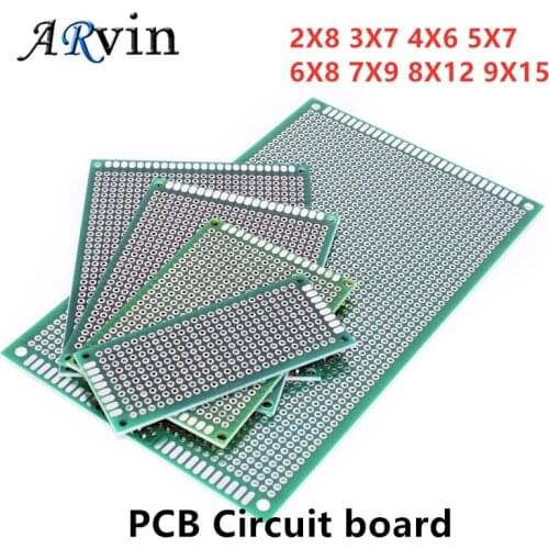 9x15 8x12 7x9 6x8 5x7 4x6 3x7 2x8 cm Double Side Prototype Diy Universal Printed Circuit PCB Board Protoboard For Arduino