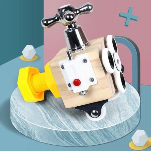 Wooden Busy Cube Children Hands-on Ability Training board Learning Busy Toys Lock Montessori Fidget Educational Early Box B Z8L5