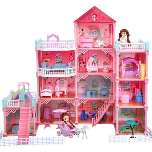 Baby Toys Princess House Girls Playing House Doll Set Simulation Villa Toy Princess Castle Childrens Birthday Gifts