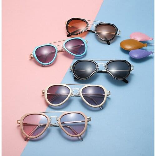 2021 Children Classic Sunglasses Fashion Boys Colorful Mirror Children Sunglasses Metal Frame Girls Outdoors Goggle Glasses Kids