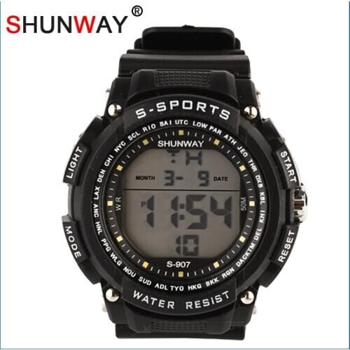 Electronic Watch Children Digital Sports Swimming Watches Silicone Rubber Night Light Boys Watchband Kids Casual Clock Gift 907