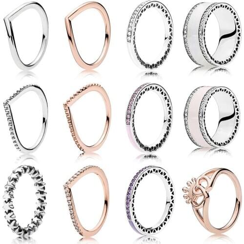 Classic Silver Color Rings With Crown Star Drop Oil Crystal Wedding & Party Wide Ring For Women Jewelry