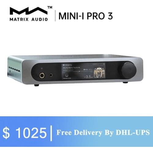 Matrix mini-i pro 3 With ES0938Q2M XMOS XU216 CHIP LCD Screen Bluetooth Decoder Balanced Headphone Amplifier