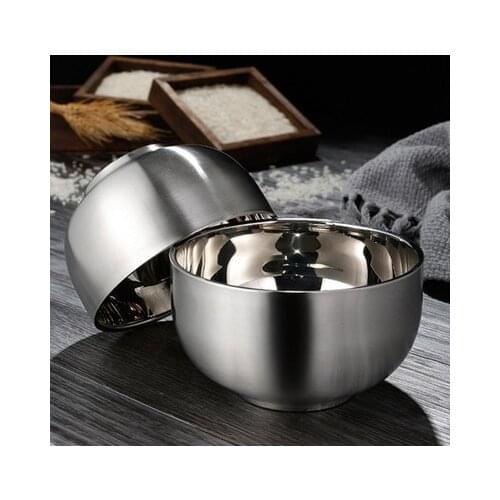 Stainless steel bowl for childrens household double insulation 304 stainless steel soup bowl, rice bowl, vegetable bowl safety