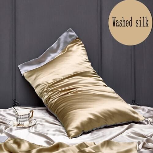 Standard Satin Design Emulation Silk Soft Plain Long Pillowcase Pillow Cover 50*70cm/48x120cm/48x150cm#/L