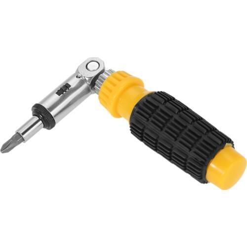 Multi tool 1/4 Inch Magnetic Ratchet Screwdriver Quick-change Ratcheting Screwdriver 5 Positions Bits Holder Sturdy repair Tool