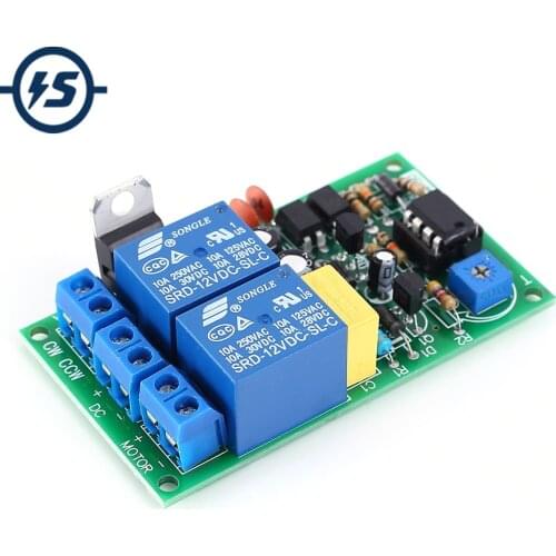 DC Motor Driver Module 12V 24V 10A 60S Forward Reverse Controller Self-locking Adjustable Delay Module
