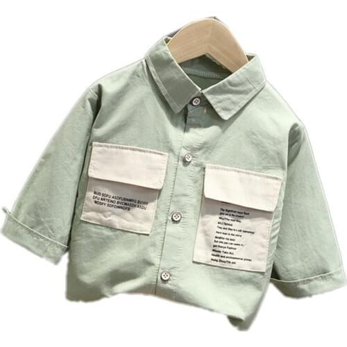 New Spring Autumn Fashion Baby Boys Clothes Children Cotton Letter Shirt One Piece Toddler Casual Costume Infant Kids Sportswear