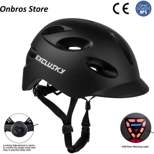 Adults Size M And L USB Urban LED Light Helmet For Cycling Roller Skating Safety Caps Fast Shipping CE EN 1078 CPSC Certificate