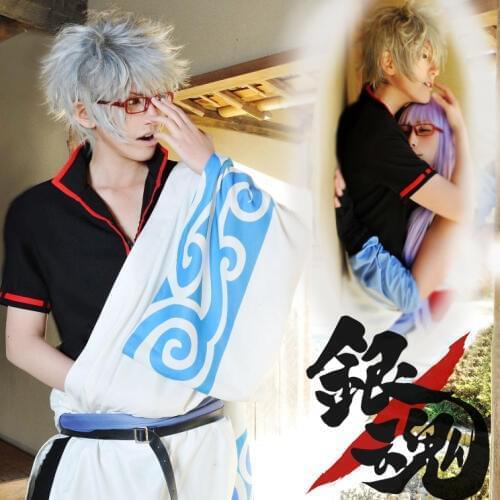JP Anime Gintama Cosplay Costume Halloween Dress Adults Sakata Gintoki Cosplay Costumesfor Sale