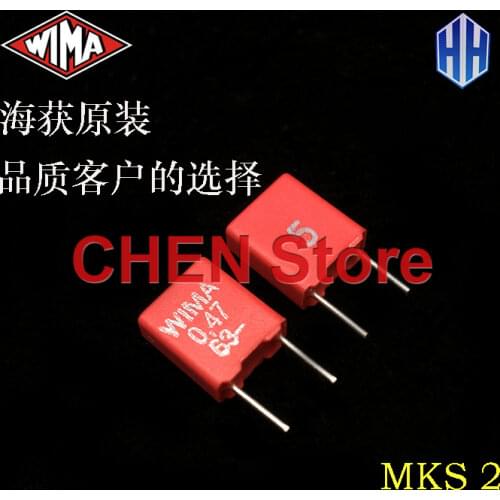 1pcs MKS2 5MM Germany WIMA 0.15uf 0.33uf 0.47uf 470nf 680nf 63v 100v 330nf hi-fi Film capacitor Nonpolar audio