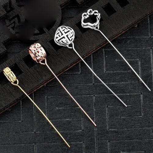 925 Sterling Silver Necklace Clasps With Pins 40mm Jade Gem Pendant Connector Buckle Hooks Bails DIY Jewelry Making Accessories