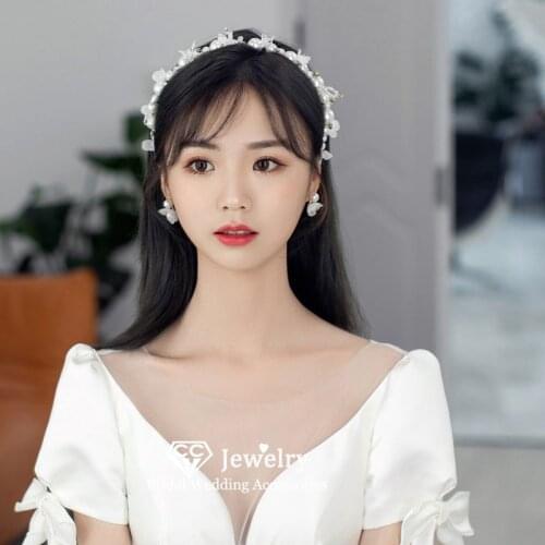 CC Wedding Headbands Women Hair Accessories Bridal Hairwear Engagement Jewelry Pearl Headpiece 100% Handmade Hairband Gift AN165