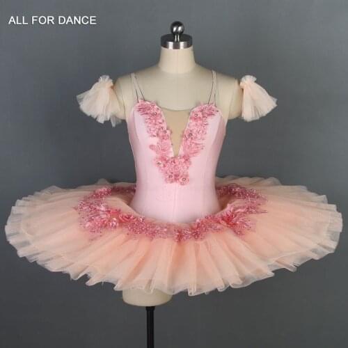 Pre-professional Pale Pink Ballet Tutu Pancake Tutu Ballerina Tutu Stage Performance Ballet Costume dancewear